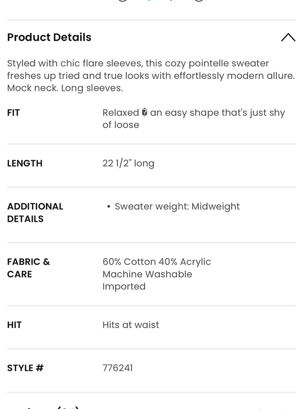 J. Crew NWT Gray Pointelle Flare-Sleeve Sweater sz Med - Picture 2 of 8